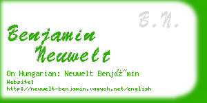 benjamin neuwelt business card